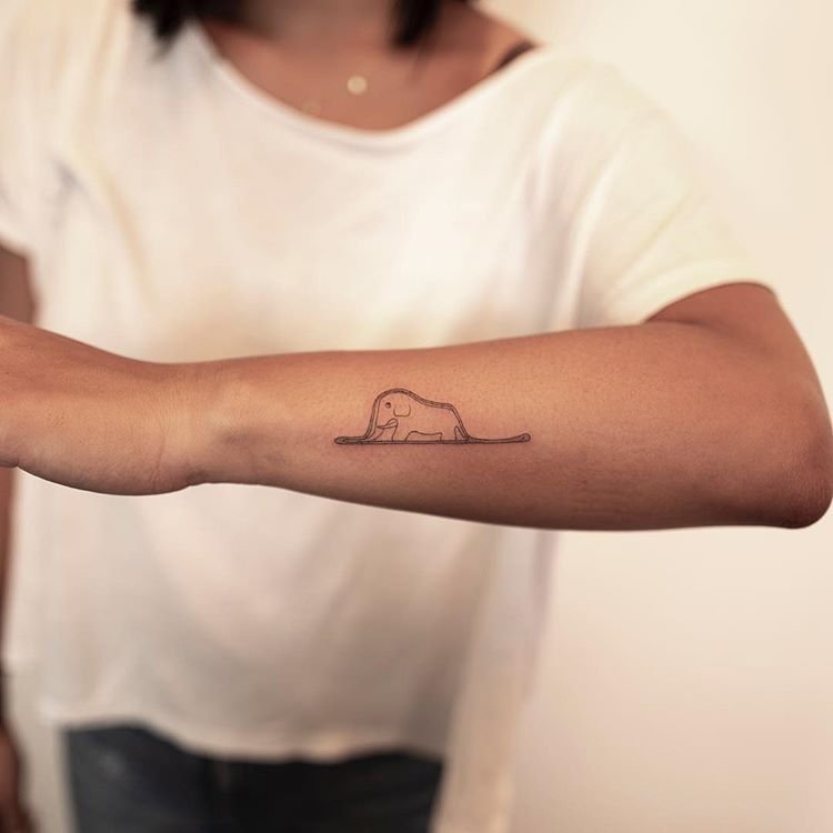 Der kleine prinz elefant tattoo